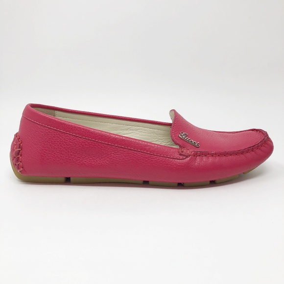 Gucci Shoes - Gucci Bright Pink Driving Shoes Loafers Sz 8 - 38